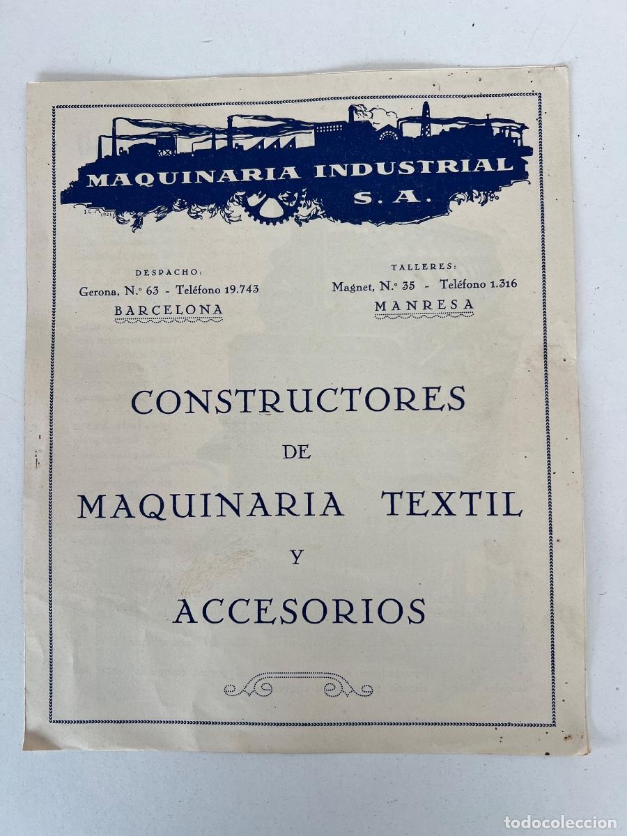 Catalogues publicitaires: CATALOGO PUBLICITARIO MAQUINARIA INDUSTRIAL TEXTIL