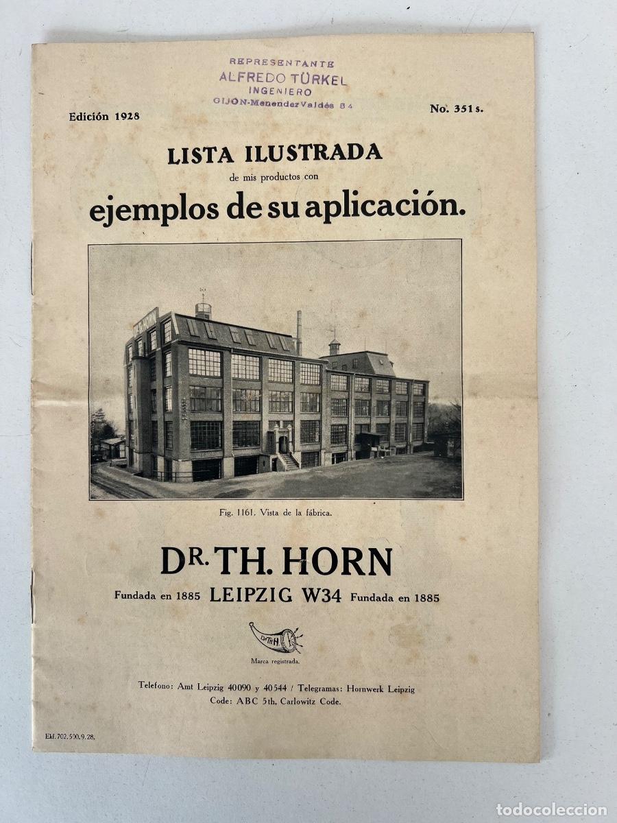 Catalogues publicitaires: CATALOGO PUBLICITARIO DR. TH. HORR 1928 TAQUIMETROS, TAQUIFAGRAFOS AVIONES BARCOS