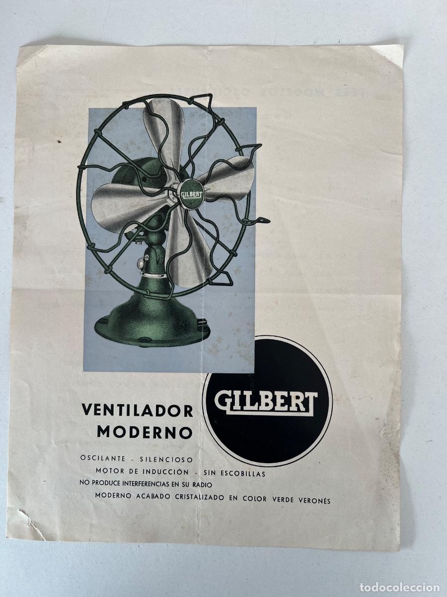 Catalogues publicitaires: CATALOGO PUBLICITARIO VENTILADOR GILBERT 1933 ANGLO ESPA&Ntilde;OLA ELECTRICIDAD