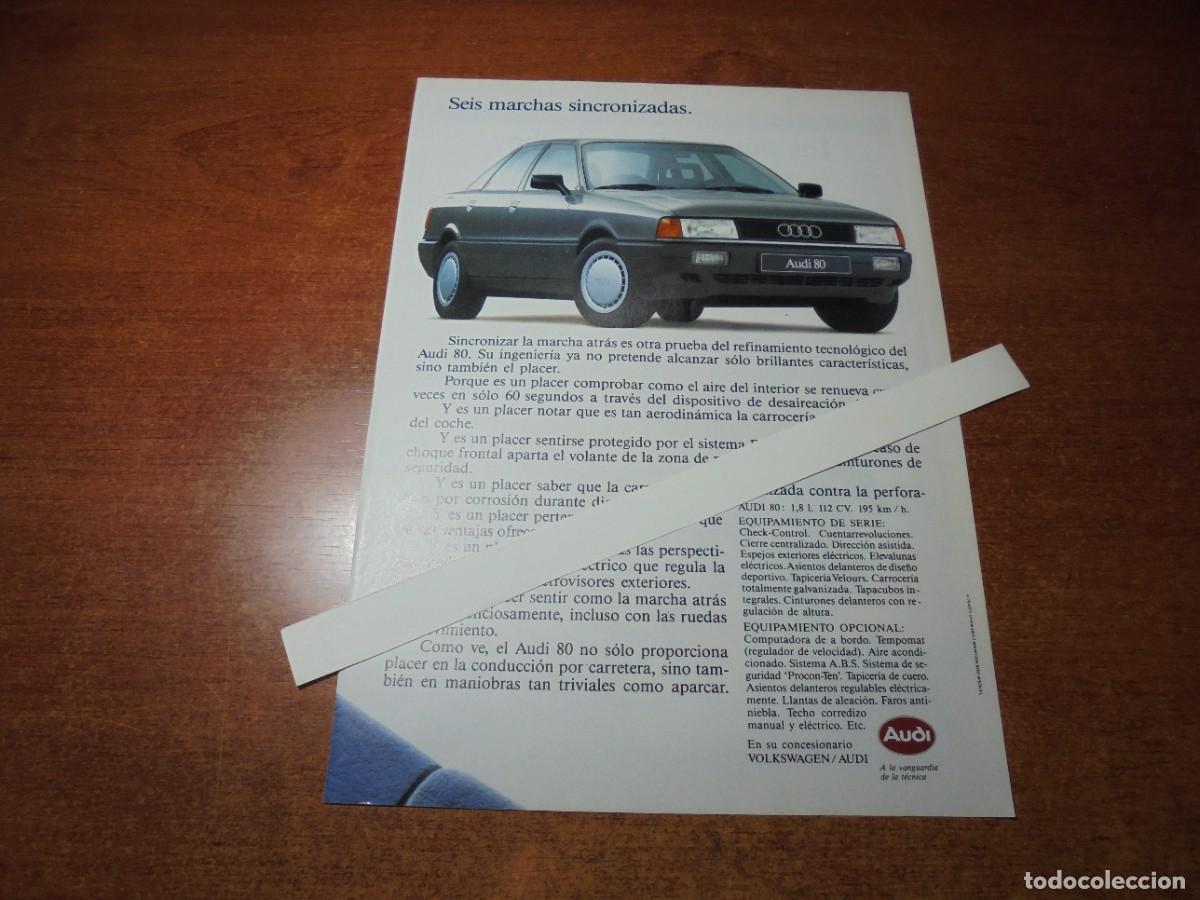 Cat&aacute;logos publicitarios: PUBLICIDAD 1988: AUDI 80 - Foto 1