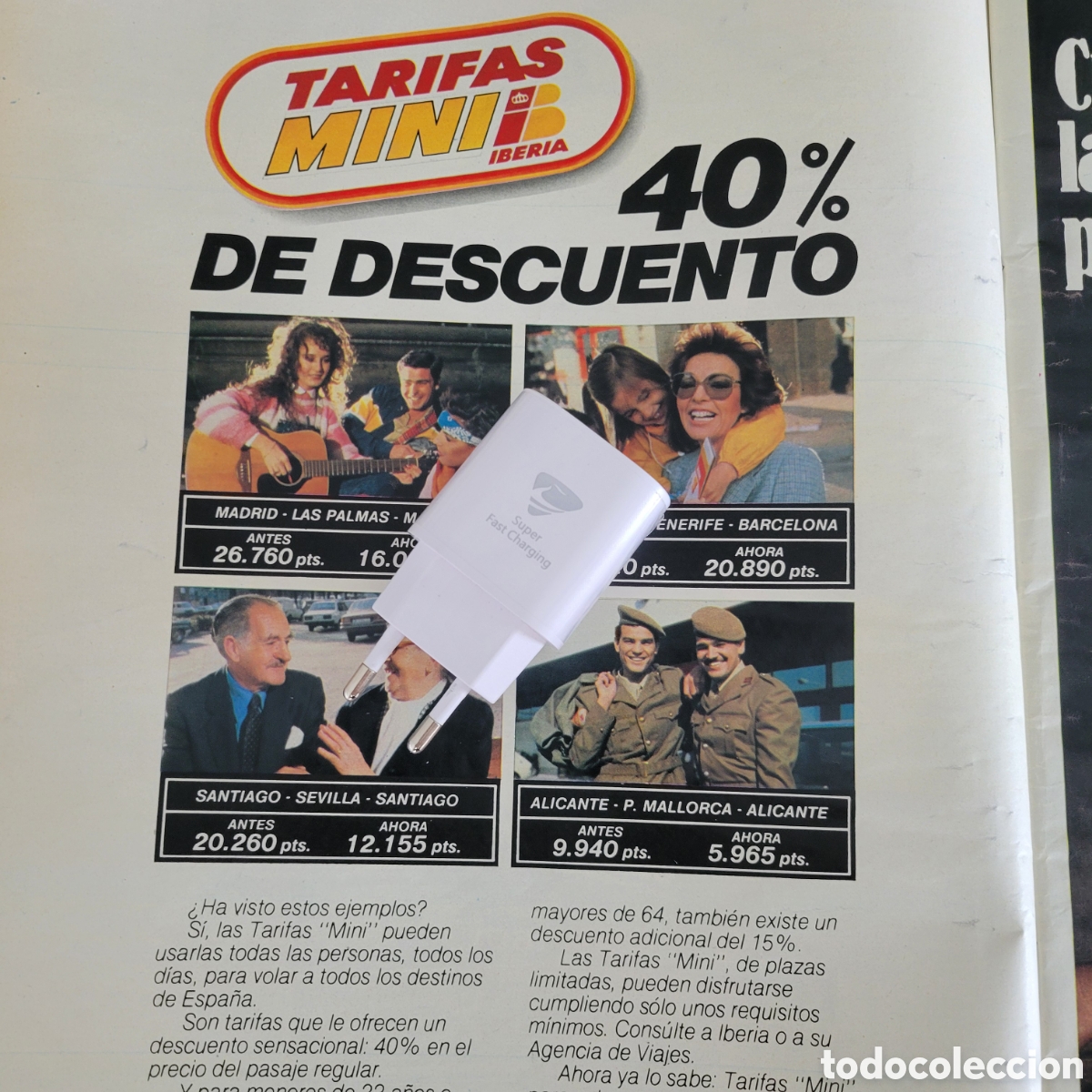 Cat&aacute;logos publicitarios: Anuncio tarifas IBERIA - Foto 1
