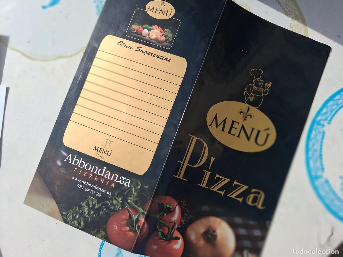 Cat&aacute;logos publicitarios: Men&uacute; Pizza&acute;s Abbondanza - desplegable - de sobre 2005 - Foto 1