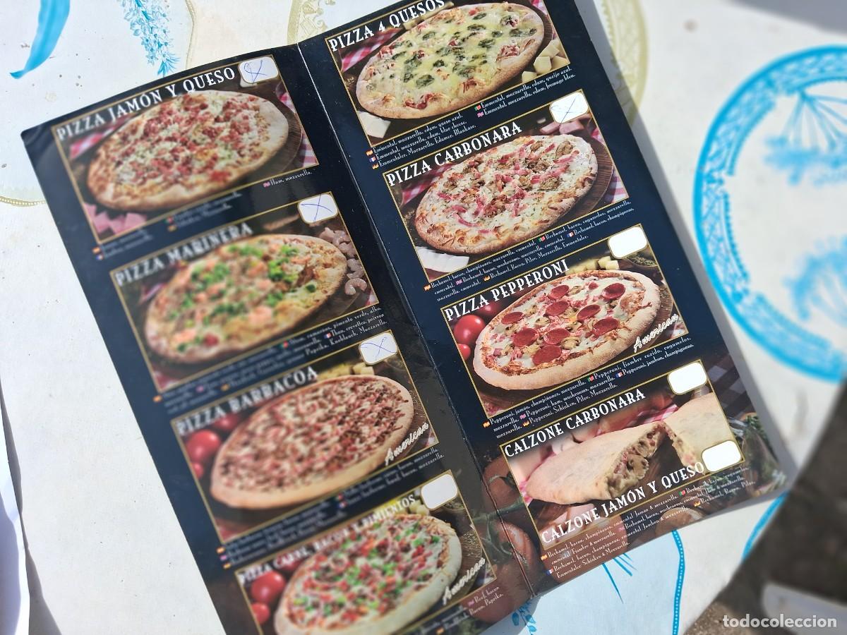 Cat&aacute;logos publicitarios: Men&uacute; Pizza&acute;s Abbondanza - desplegable - de sobre 2005 - Foto 2