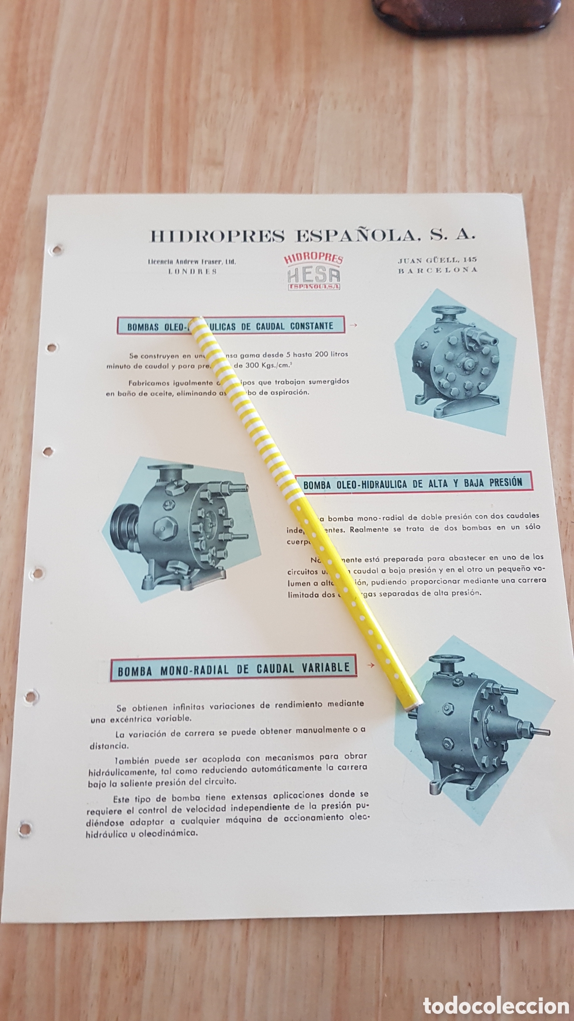 Cat&aacute;logos publicitarios: HIDROPRES ESPA&Ntilde;OLA S.A - Foto 1
