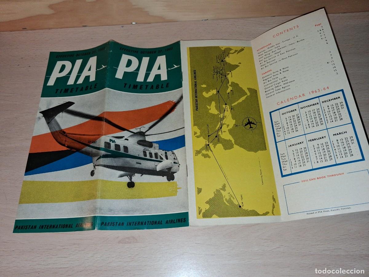 Cataloghi pubblicitari: A&ntilde;o 1963. Folleto L&Iacute;NEAS A&Eacute;REAS DE PAKIST&Aacute;N