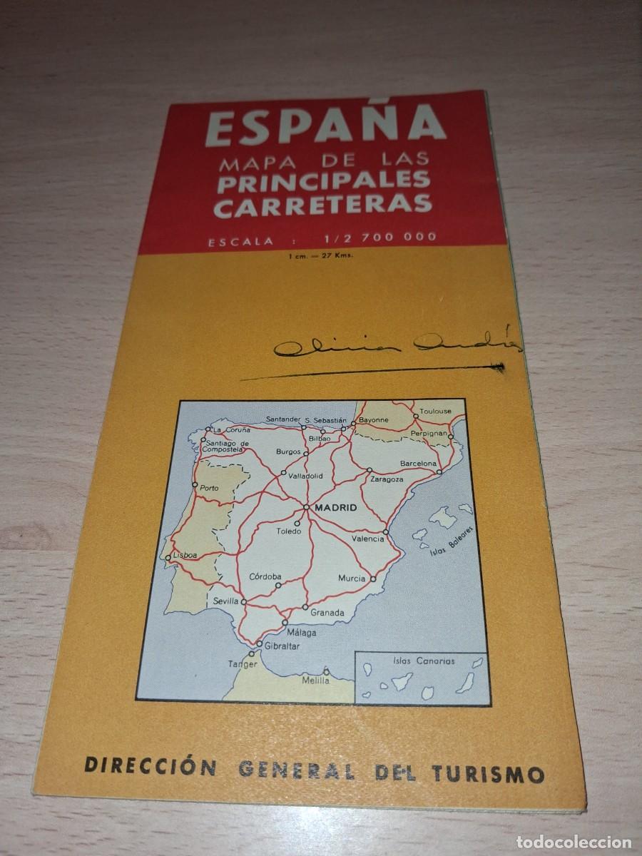 Cat&aacute;logos publicitarios: A&ntilde;os 60. Mapa MICHELIN. Carreteras de Espa&ntilde;a