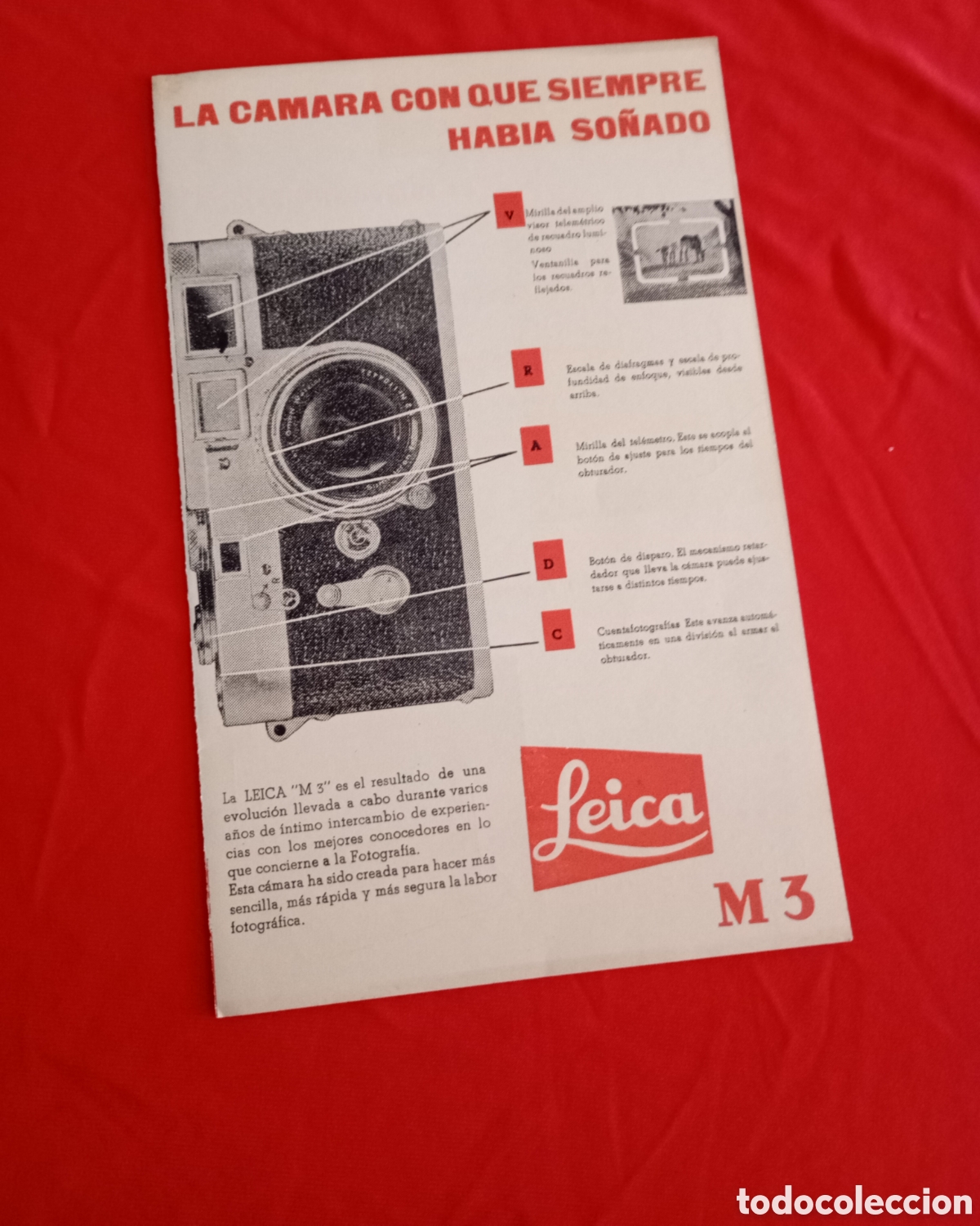 Cat&aacute;logos publicitarios: Cat&aacute;logo c&aacute;mara Leica radio transistor Zenith Publicidad 1960 Aixel&agrave; Rambla Catalunya Barcelona