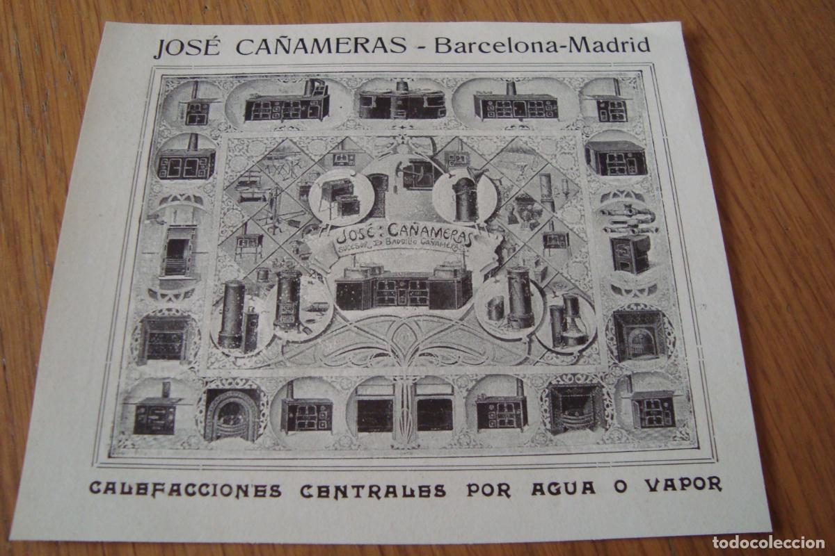 Cat&aacute;logos publicitarios: ANTIGUA PUBLICIDAD COCINAS JOSE CA&Ntilde;AMERAS - SALVADOR PALA TEJIDOS. BARCELONA.