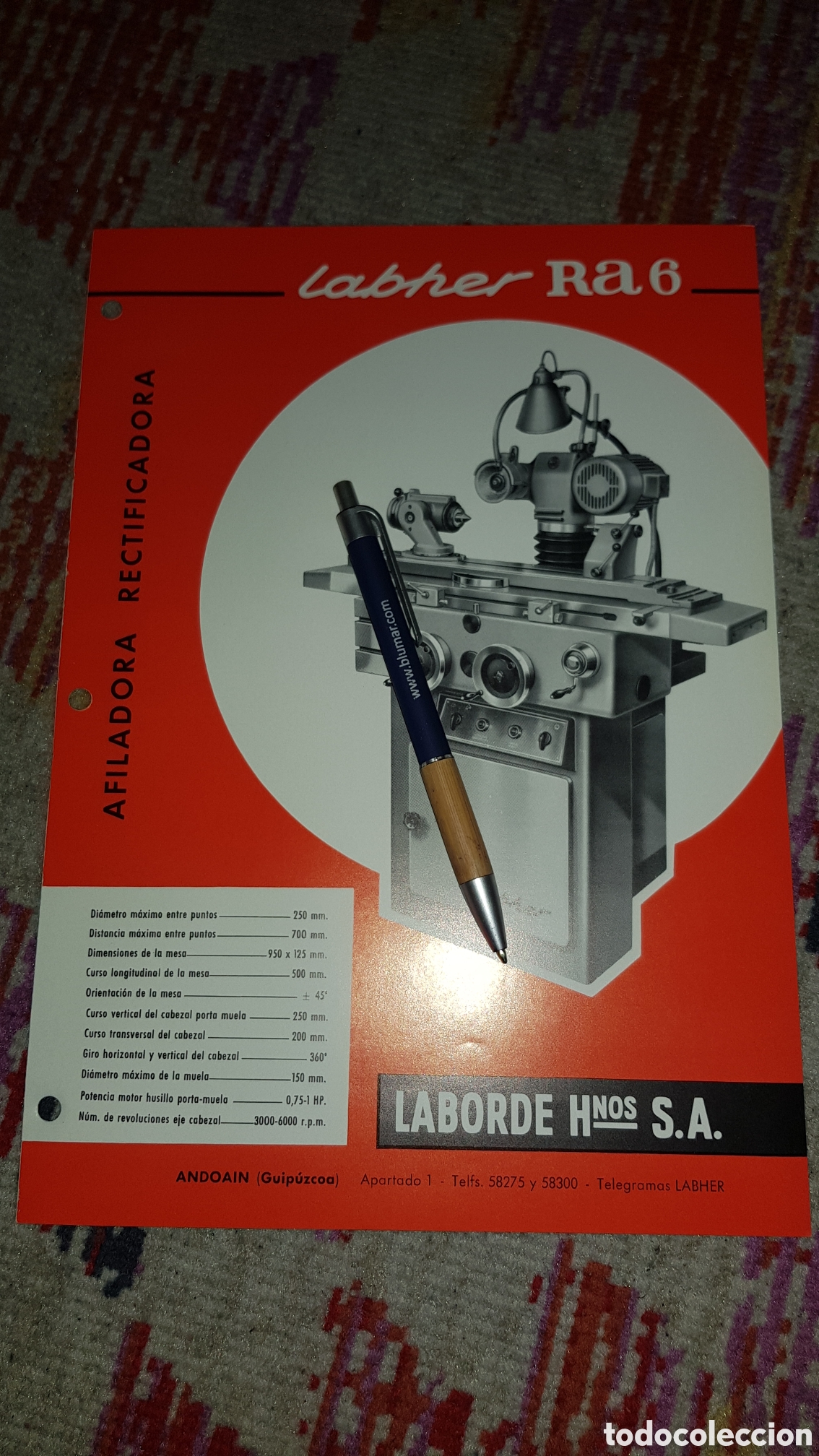 Cat&aacute;logos publicitarios: Afiladora Rectificadora Labher - Foto 1