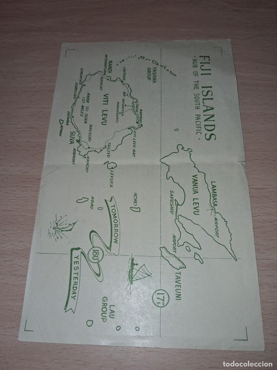 Cat&aacute;logos publicitarios: A&ntilde;os 60. Folleto Viaje a ISLAS FIJI