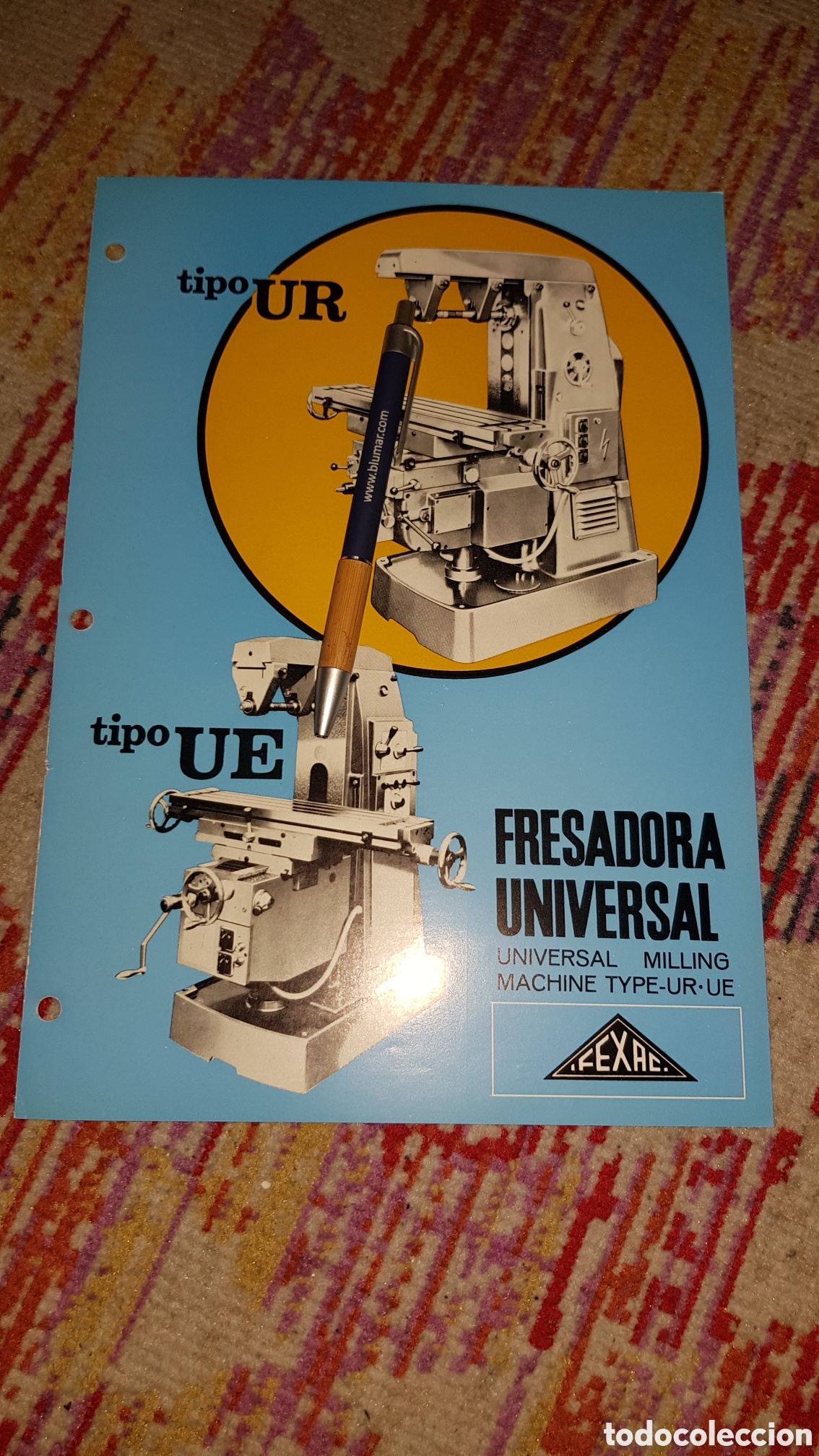 Cat&aacute;logos publicitarios: Folleto Fresadora universal FEXAC