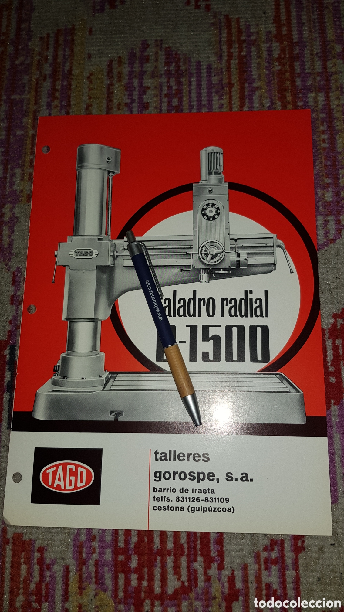 Cat&aacute;logos publicitarios: Taladro Radial B-1500 TAGO