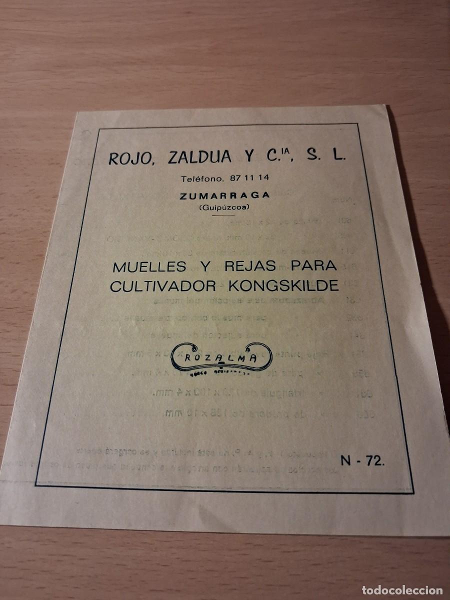 Cataloghi pubblicitari: A&ntilde;os 50 / 60. Cat&aacute;logo aperos de labranza. ZUM&Aacute;RRAGA. GUIP&Uacute;ZCOA