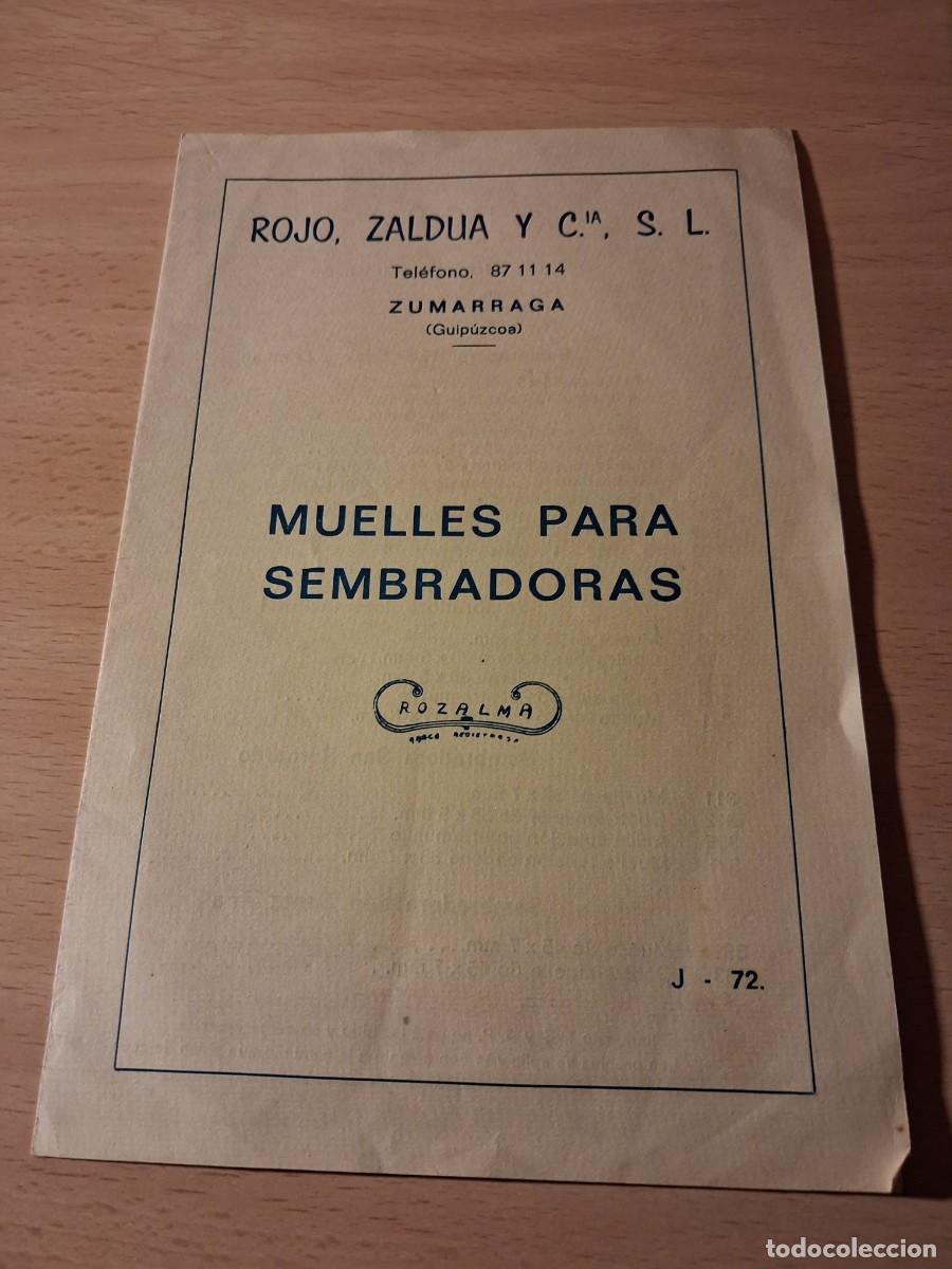 Cat&aacute;logos publicit&aacute;rios: A&ntilde;os 50 / 60. Cat&aacute;logo aperos de labranza. ZUM&Aacute;RRAGA. GUIP&Uacute;ZCOA