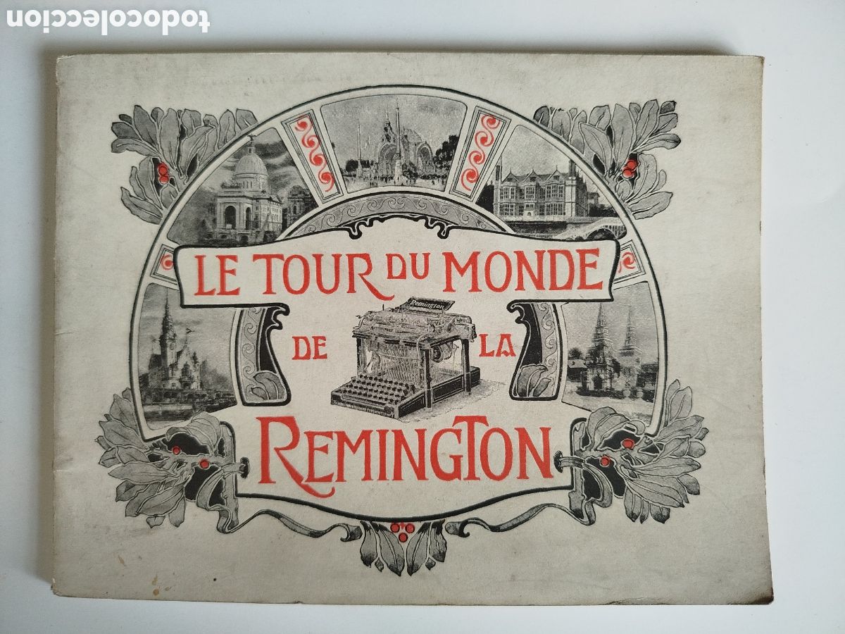 Cat&aacute;logos publicitarios: MAQUINA DE ESCRIBIR REMINGTON. FOLLETO PUBLICITARIO CON MOTIVO DE LA EXPO. UNIVERSAL DE PARIS 1900