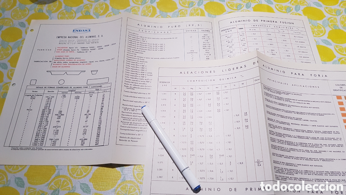 Cat&aacute;logos publicitarios: Empresa nacional de Aluminio S.A