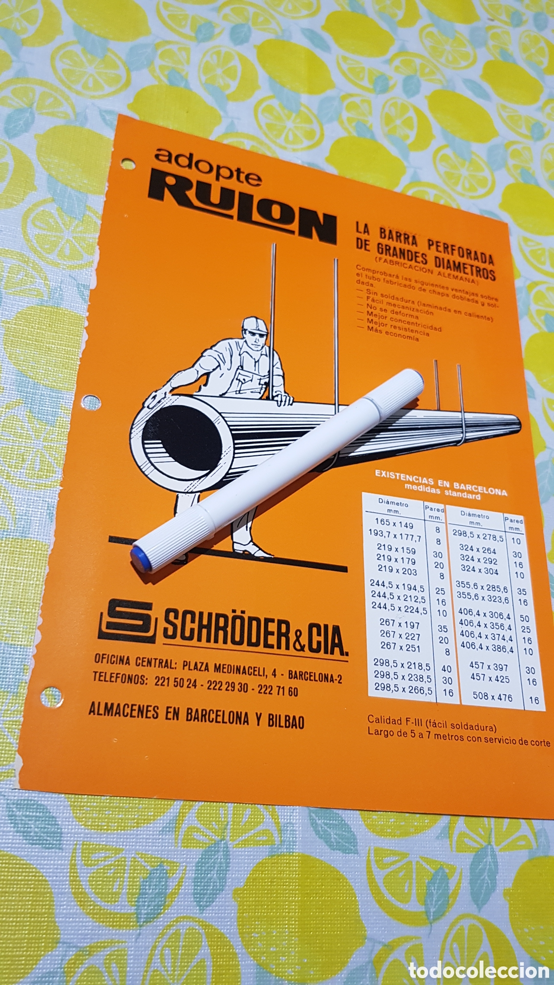 Cat&aacute;logos publicitarios: Barras perforadas grandes dimensiones