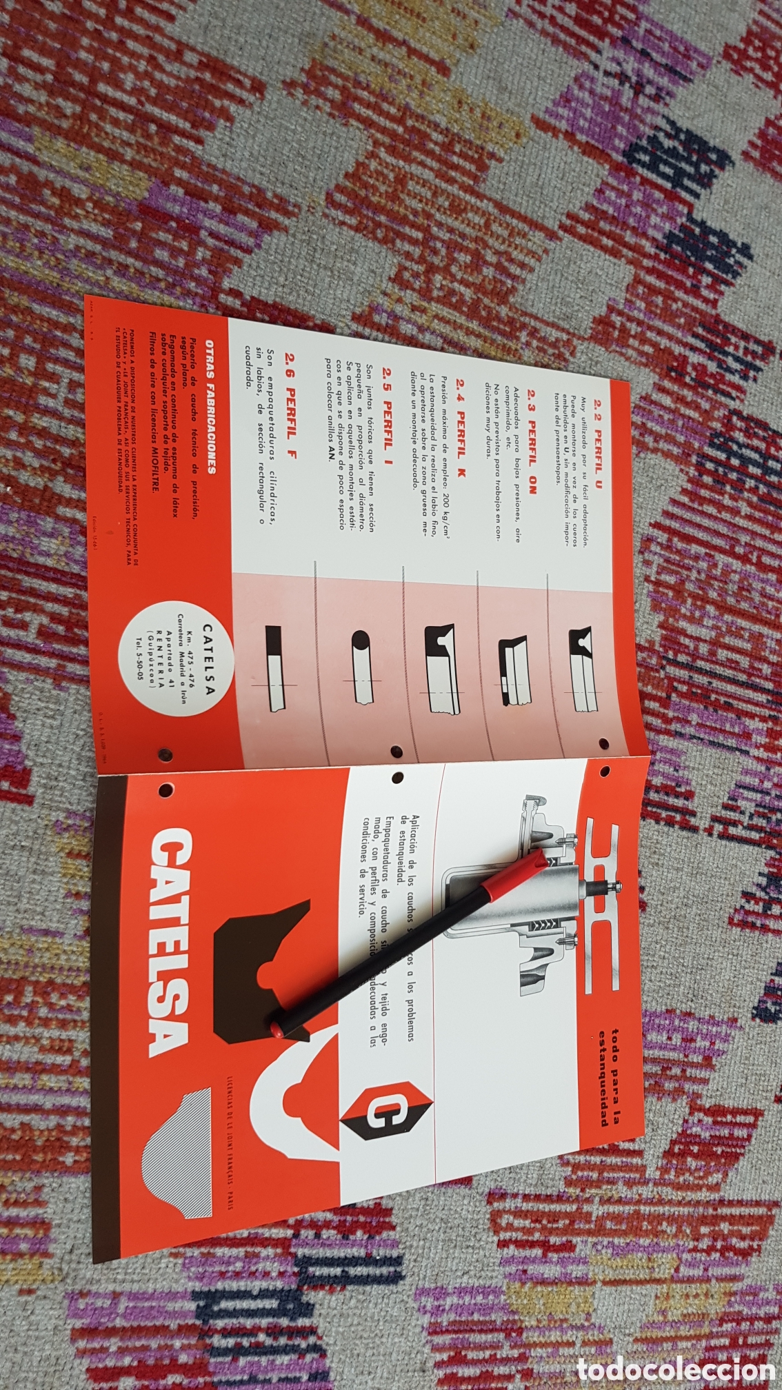 Cat&aacute;logos publicitarios: Catalogo juntas estanqueidad Catelsa