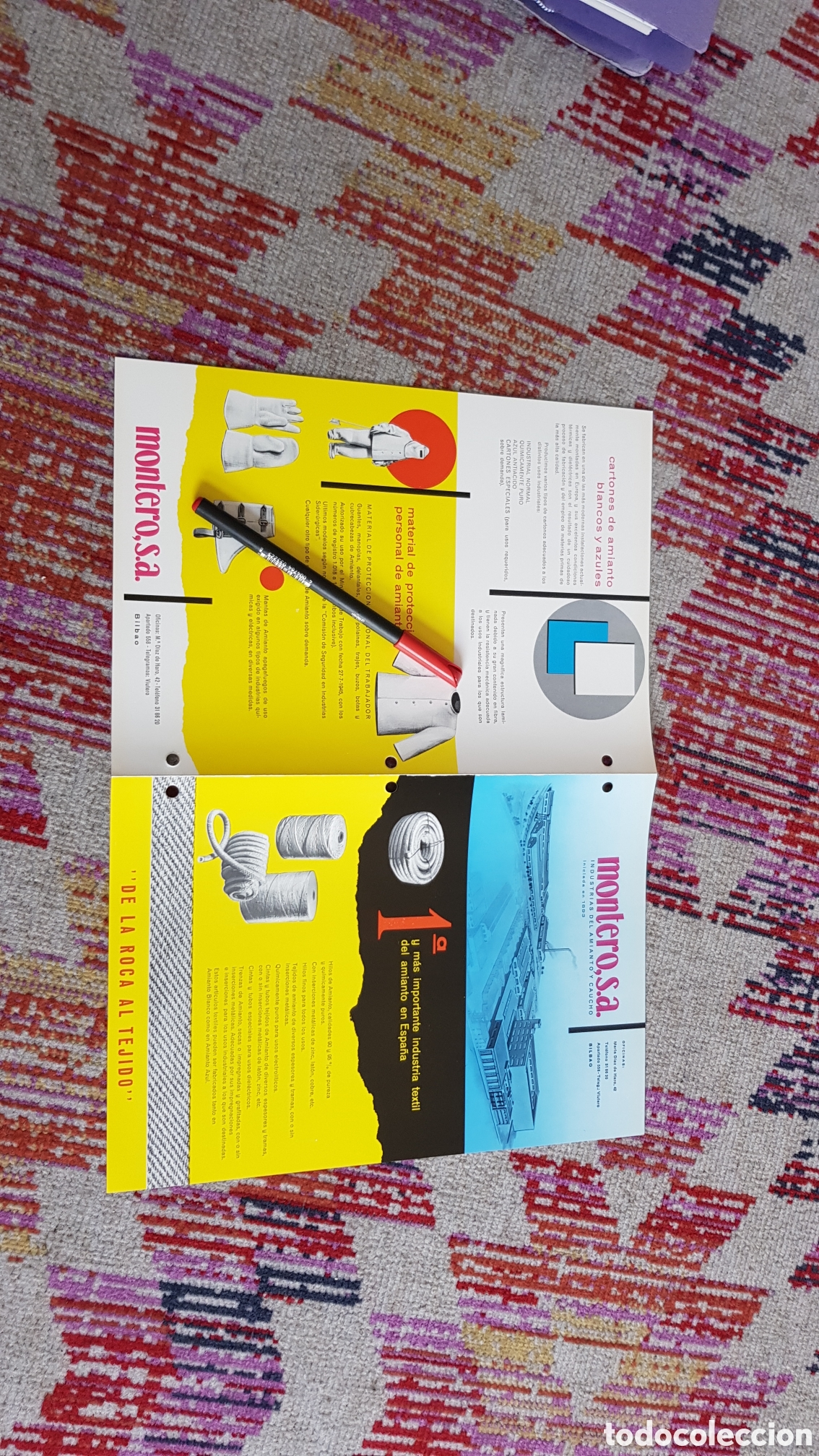 Cat&aacute;logos publicitarios: Montero S.A Industrias del amianto y Caucho