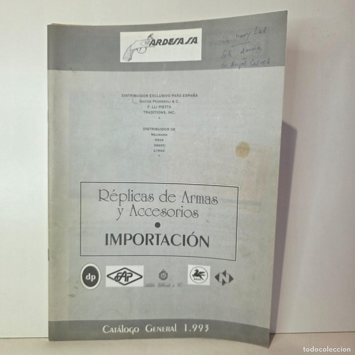 Cat&aacute;logos publicitarios: Cat&aacute;logo Ardesa 1993 armas avancarga importaci&oacute;n Pedersoli Pietta