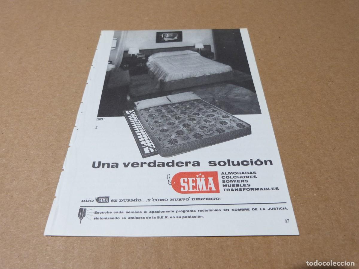 Cat&aacute;logos publicitarios: Anuncio dijo Sema se durmio y como nuevo desperto - Publicidad de los a&ntilde;os 60