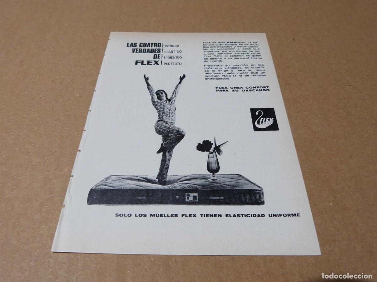 Cat&aacute;logos publicitarios: Anuncio colchon Flex las 4 verdades comodo elastico higienico perfecto - Publicidad de los a&ntilde;os 60