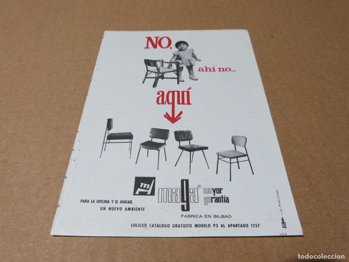 Cat&aacute;logos publicitarios: Anuncio sillas Airborne Maga no ahi no aqui - Publicidad de los a&ntilde;os 60