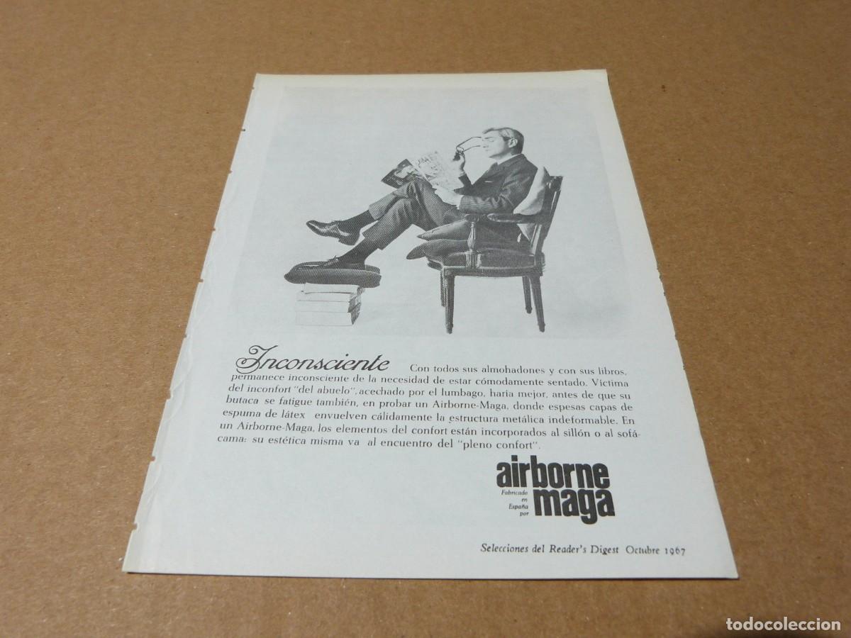 Cat&aacute;logos publicitarios: Anuncio Airborne Maga butacas sillones sofas - Publicidad de los a&ntilde;os 60