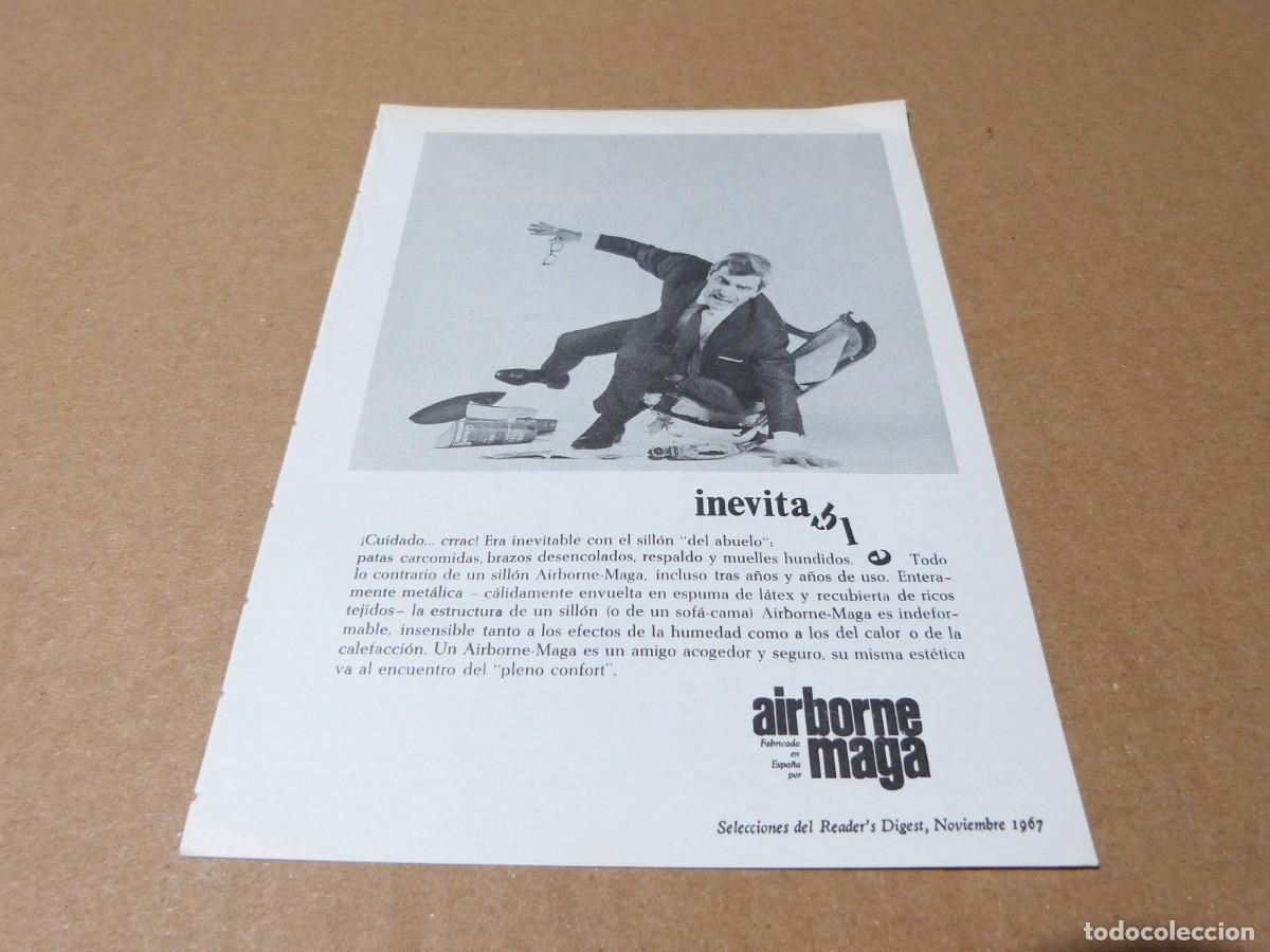 Cat&aacute;logos publicitarios: Anuncio Airborne Maga &iexcl;cuidado! era inevitable con el sillon del abuelo - Publicidad de los a&ntilde;os 60