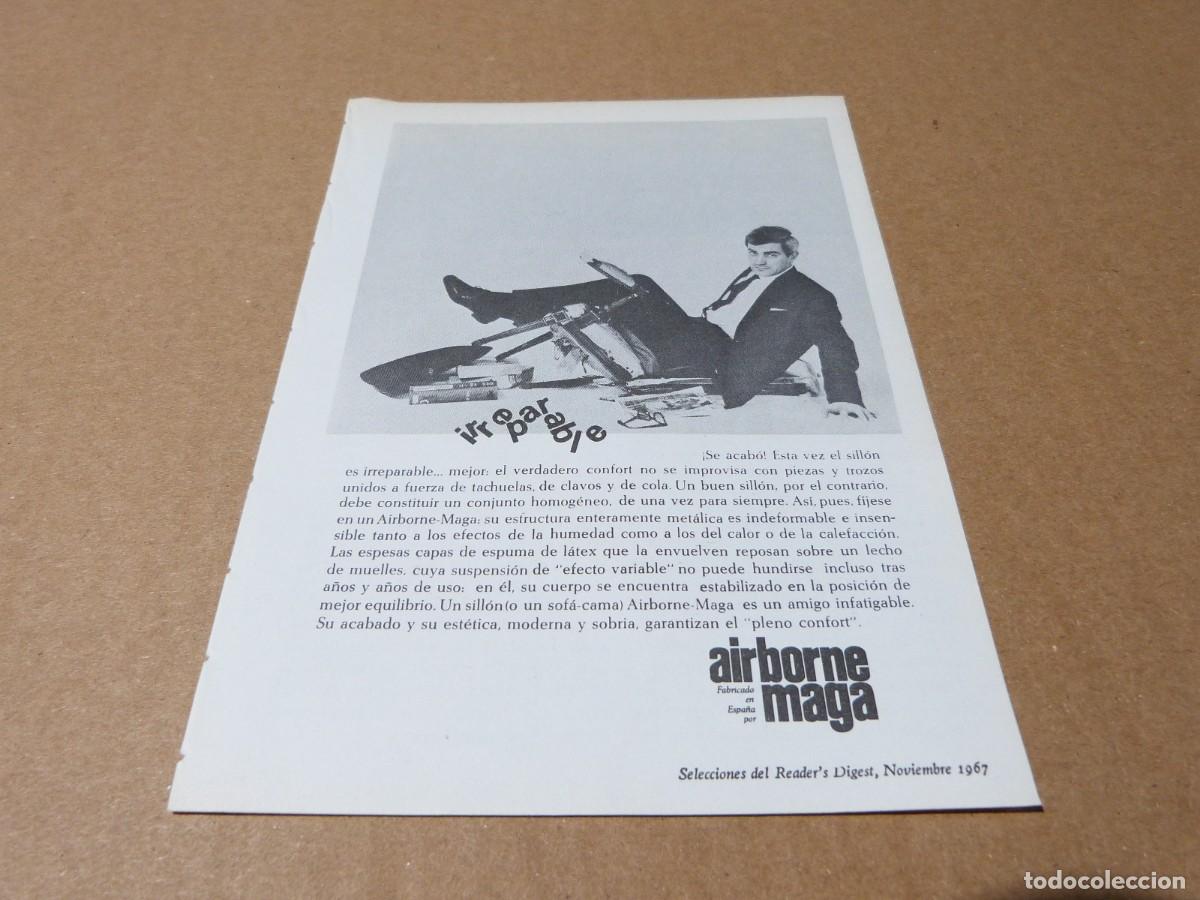 Cat&aacute;logos publicitarios: Anuncio Airborne Maga &iexcl;se acabo! esta vez el sillon es irreparable - Publicidad de los a&ntilde;os 60