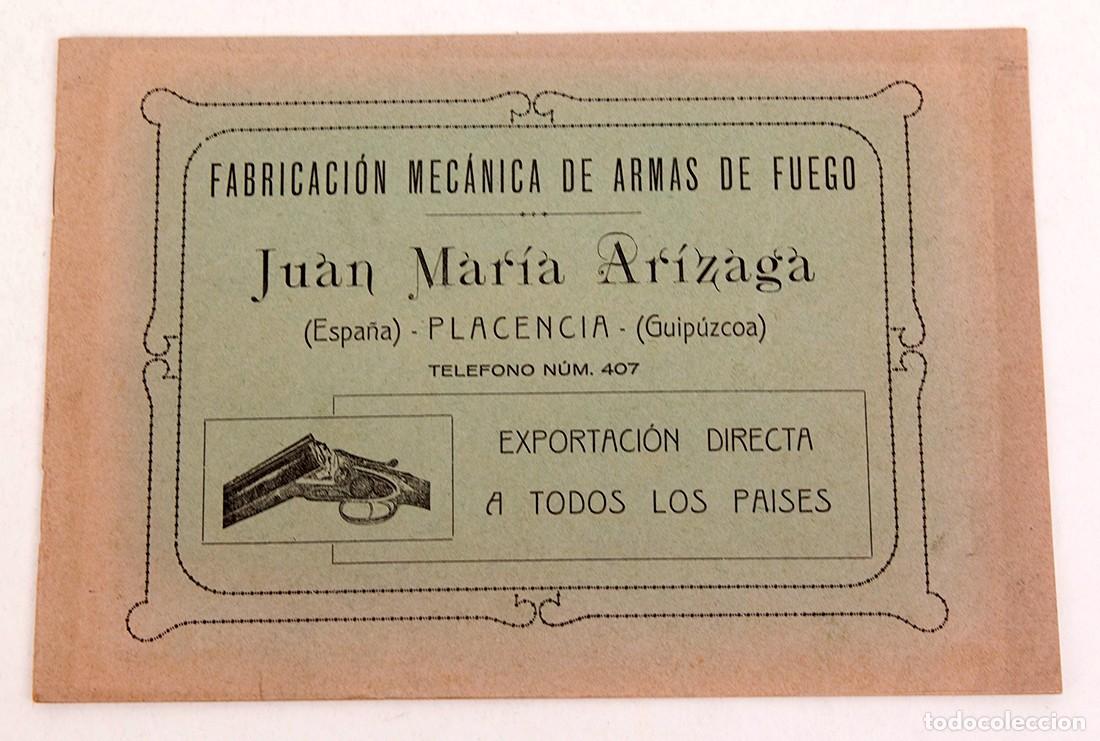 Cat&aacute;logos publicitarios: CAT&Aacute;LOGO ARMAS DE FUEGO - JUAN MAR&Iacute;A AR&Iacute;ZAGA - PLACENCIA (GUIPUZCOA) - C. 1920
