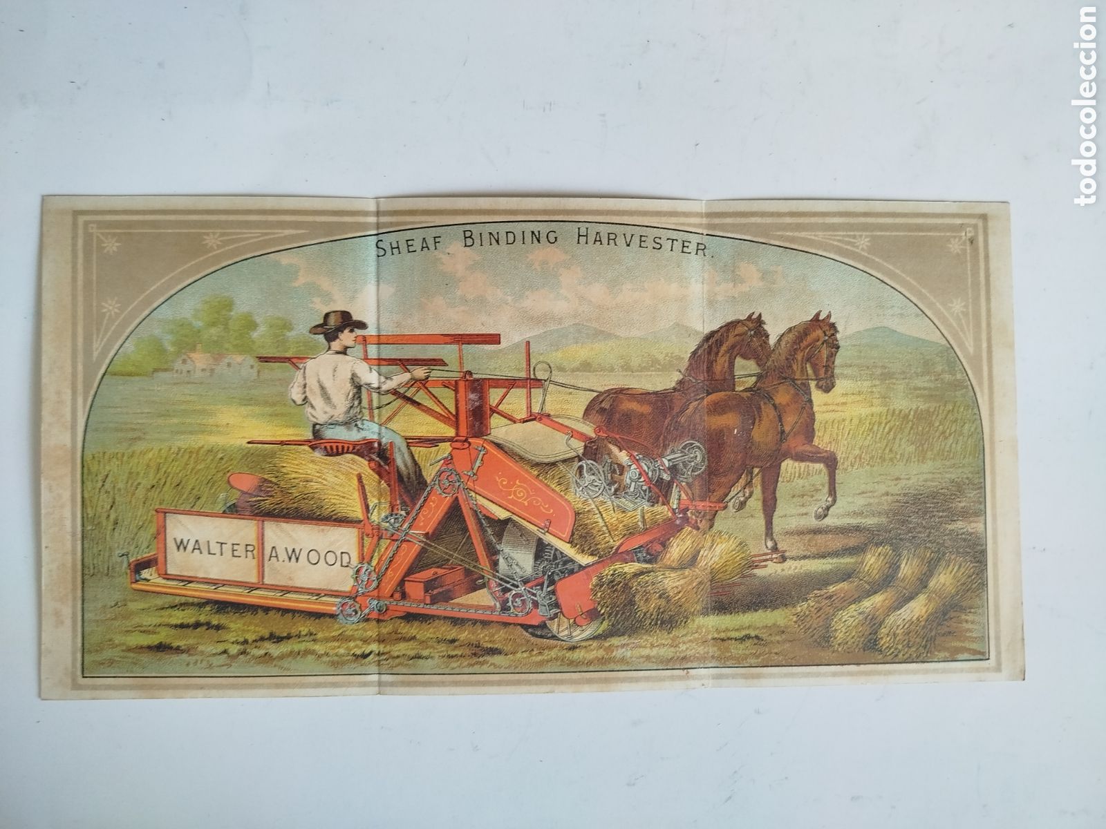 Cat&aacute;logos publicitarios: WALTER A. WOOD'S. TR&Iacute;PTICO PUBLICITARIO DE MAQUINARIA AGR&Iacute;COLA. LONDRES 1886