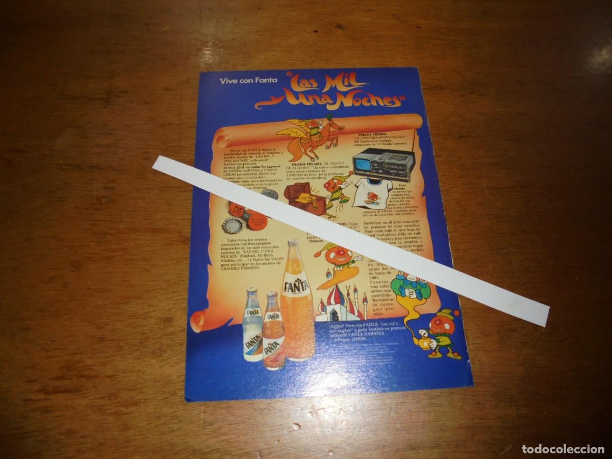 Cat&aacute;logos publicitarios: PUBLICIDAD 1981: FANTA. VIVE CON FANTA LAS MIL Y UNA NOCHES. CROMOS EN LOS TAPONES Y SORTEOS.