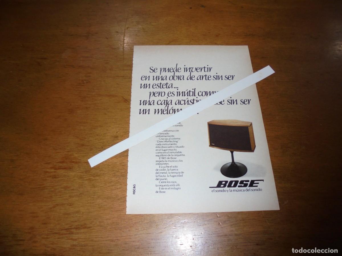 Cat&aacute;logos publicitarios: PUBLICIDAD 1981: CAJA AC&Uacute;STICA BOSE