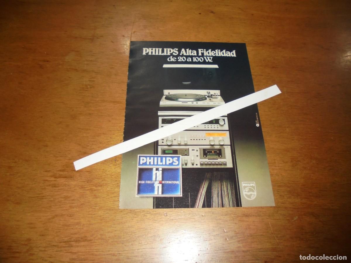 Cat&aacute;logos publicitarios: PUBLICIDAD 1981: PHILIPS ALTA FIDELIDAD DE 20 A 100 W.