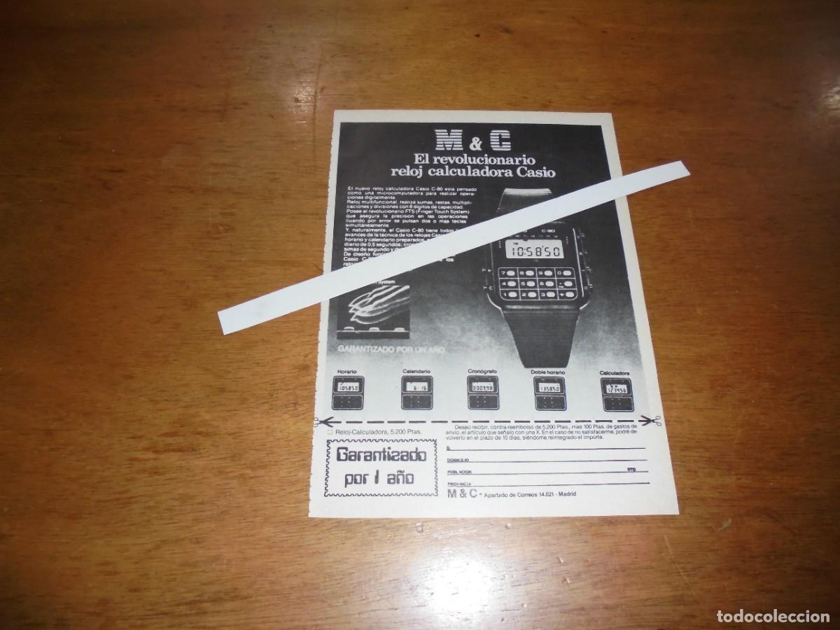 Cat&aacute;logos publicitarios: PUBLICIDAD 1981: RELOJ CALCULADORA CASIO M & C
