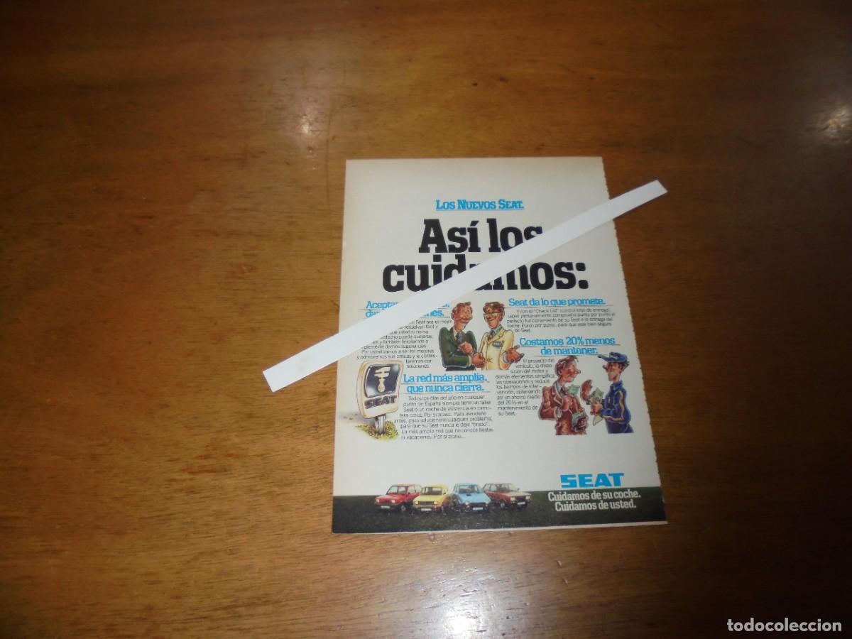 Cat&aacute;logos publicitarios: PUBLICIDAD 1981: LOS NUEVOS SEAT. CUIDAMOS DE SU COCHE, CUIDAMOS DE USTED.