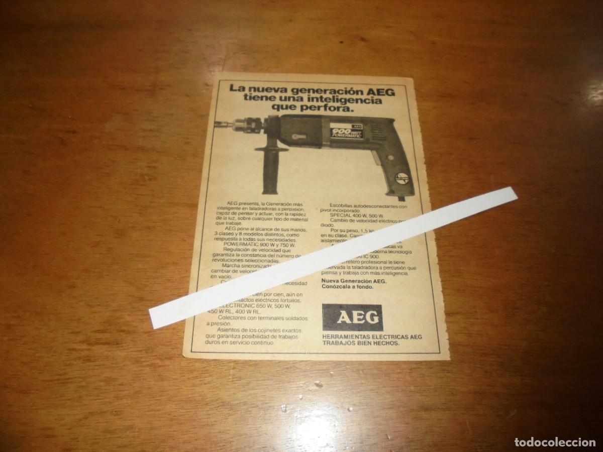 Cat&aacute;logos publicitarios: PUBLICIDAD 1981: TALADRO AEG