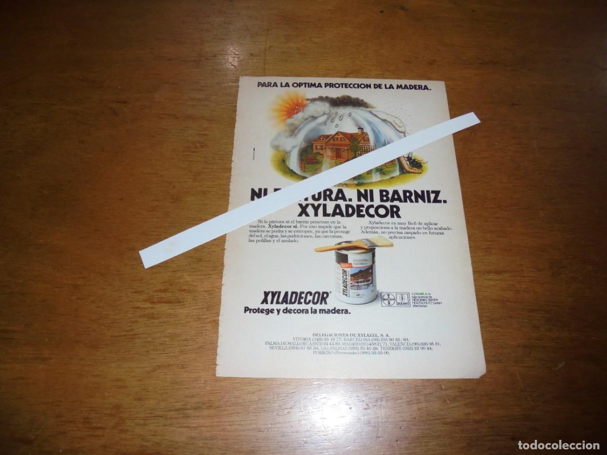 Cat&aacute;logos publicitarios: PUBLICIDAD 1981: XILADECOR, PROTECCI&Oacute;N DE LA MADERA
