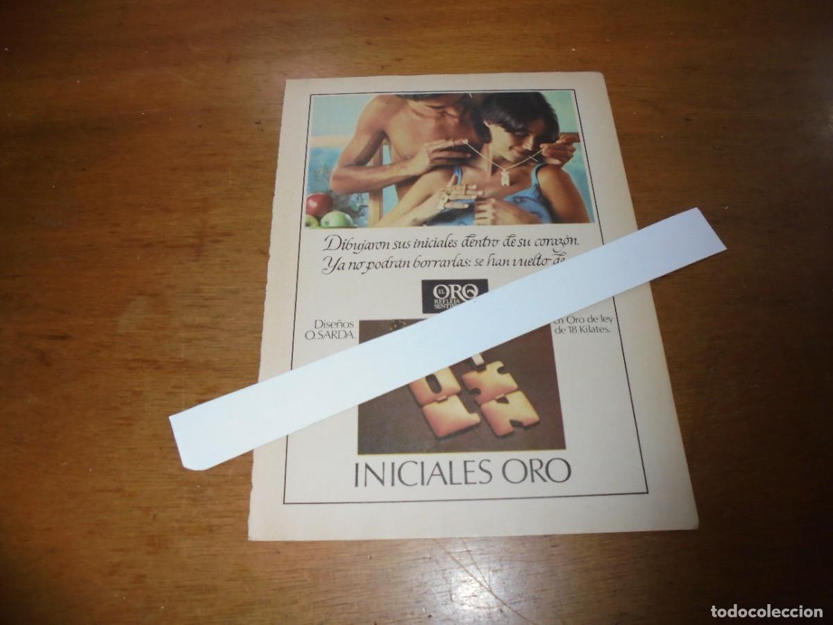Cat&aacute;logos publicit&aacute;rios: PUBLICIDAD 1976: INICIALES ORO.