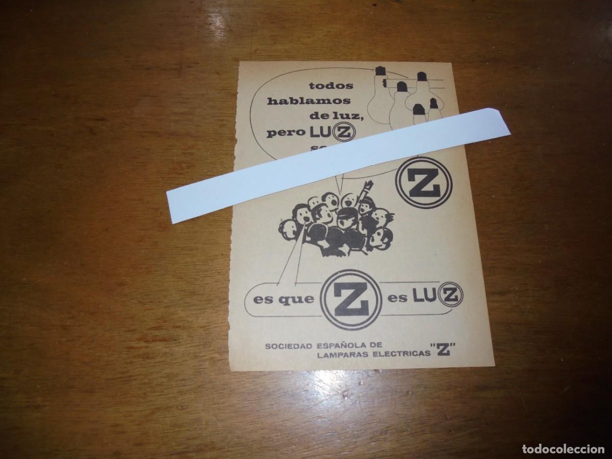 Cat&aacute;logos publicitarios: PUBLICIDAD 1978: SOCIEDAD ESPA&Ntilde;OLA DE L&Aacute;MPARAS EL&Eacute;CTRICAS Z