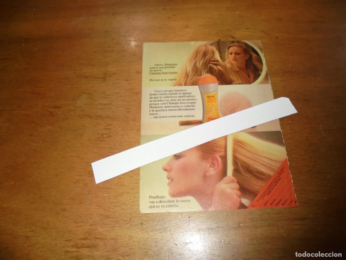 Cat&aacute;logos publicitarios: PUBLICIDAD 1978: CHAMP&Uacute; SUAVIZANTE HARMONY / EL BOT&Oacute;N VERDE DE PHILIPS TV EN COLOR AVANCE TECNOL&Oacute;GIC