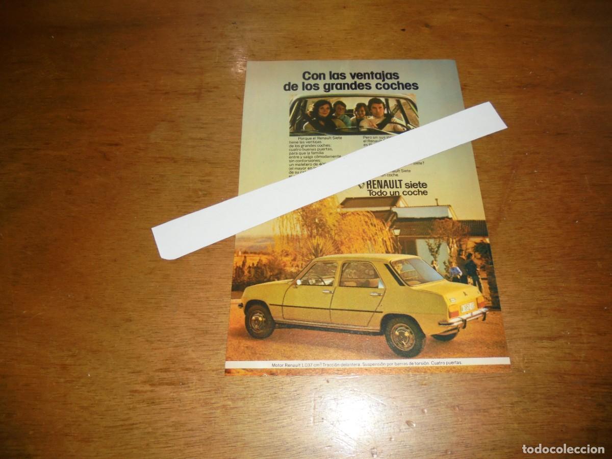 Cat&aacute;logos publicitarios: PUBLICIDAD 1978: RENAULT SIETE