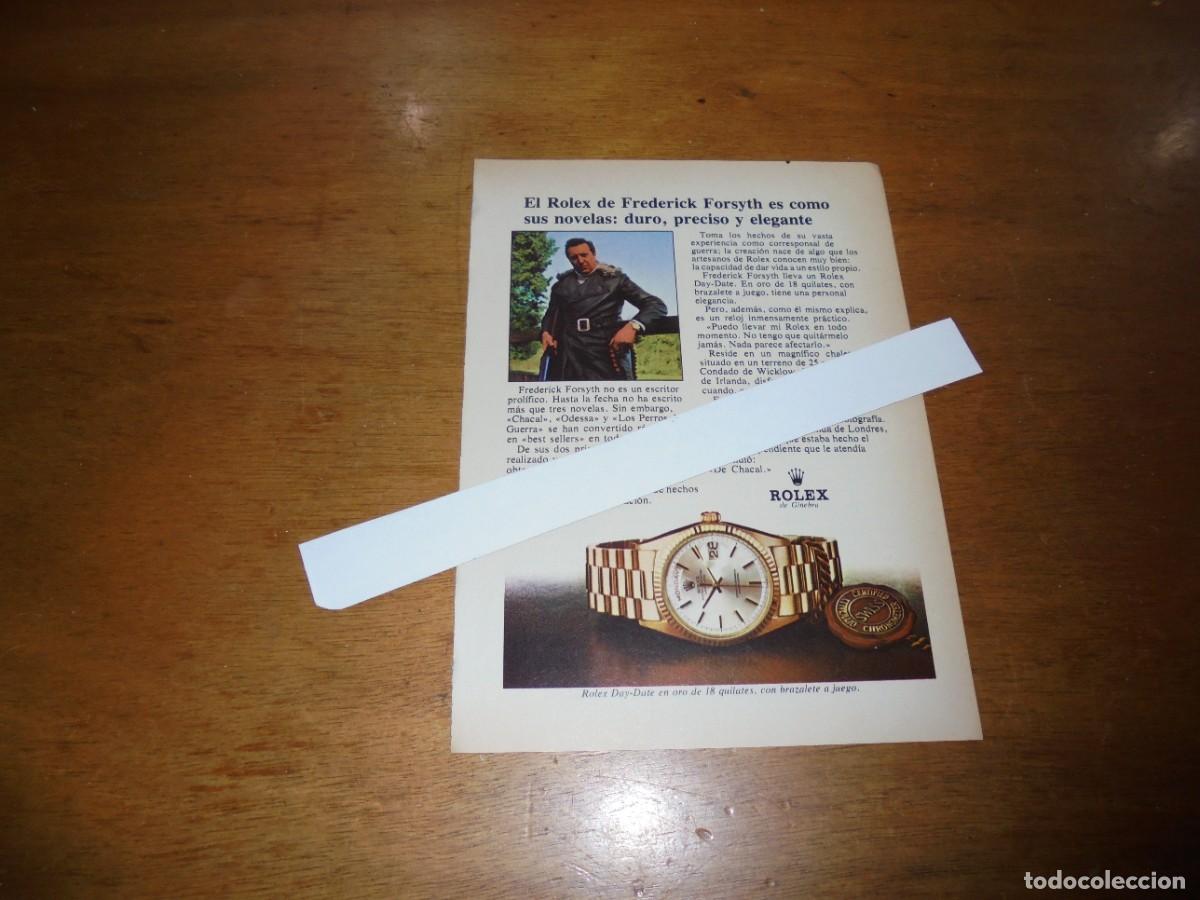 Cat&aacute;logos publicitarios: PUBLICIDAD 1977: EL ROLEX DE FREDERICK FORSYTH