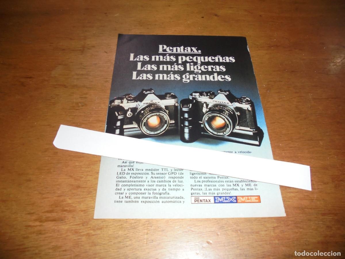 Cat&aacute;logos publicitarios: PUBLICIDAD 1977: C&Aacute;MARAS FOTOGR&Aacute;FICAS PENTAX
