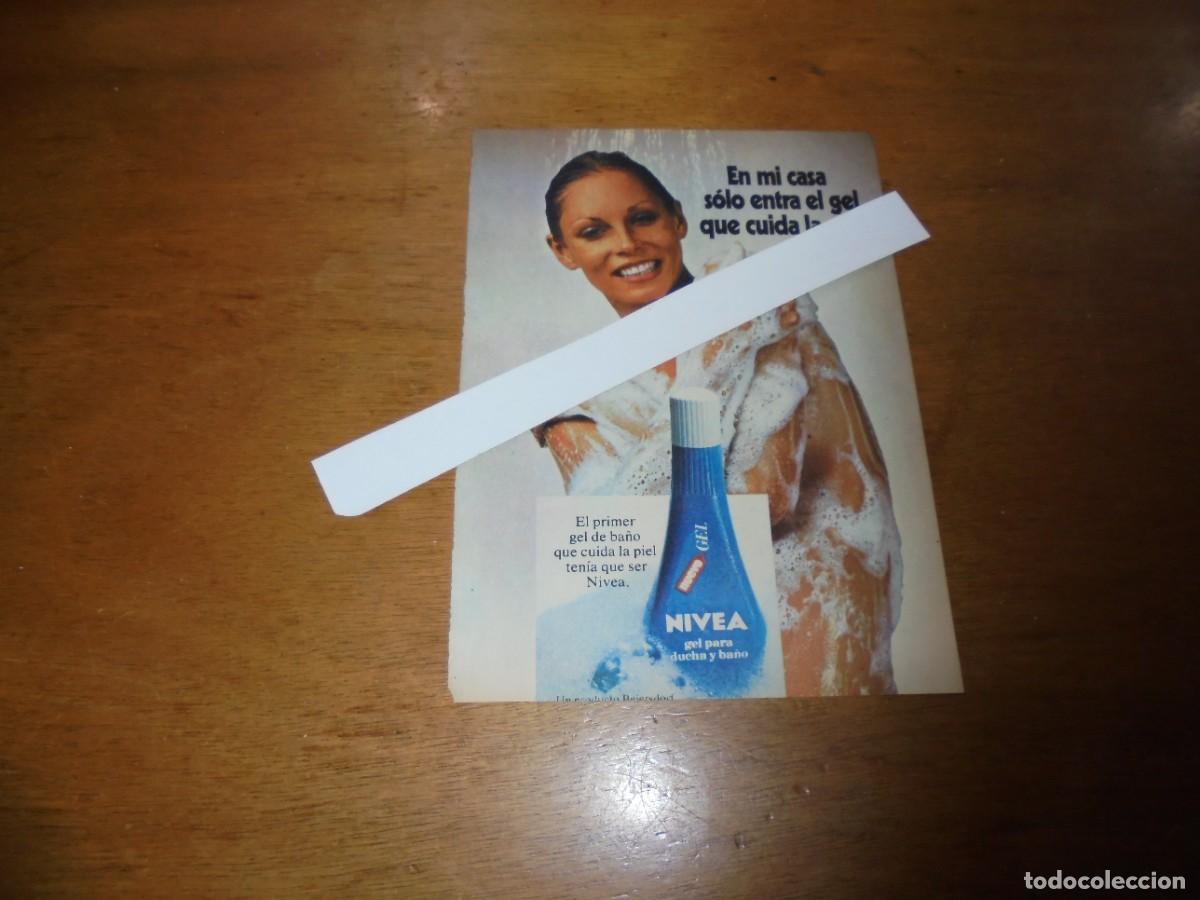 Cat&aacute;logos publicitarios: PUBLICIDAD 1977: GEL DE BA&Ntilde;O NIVEA