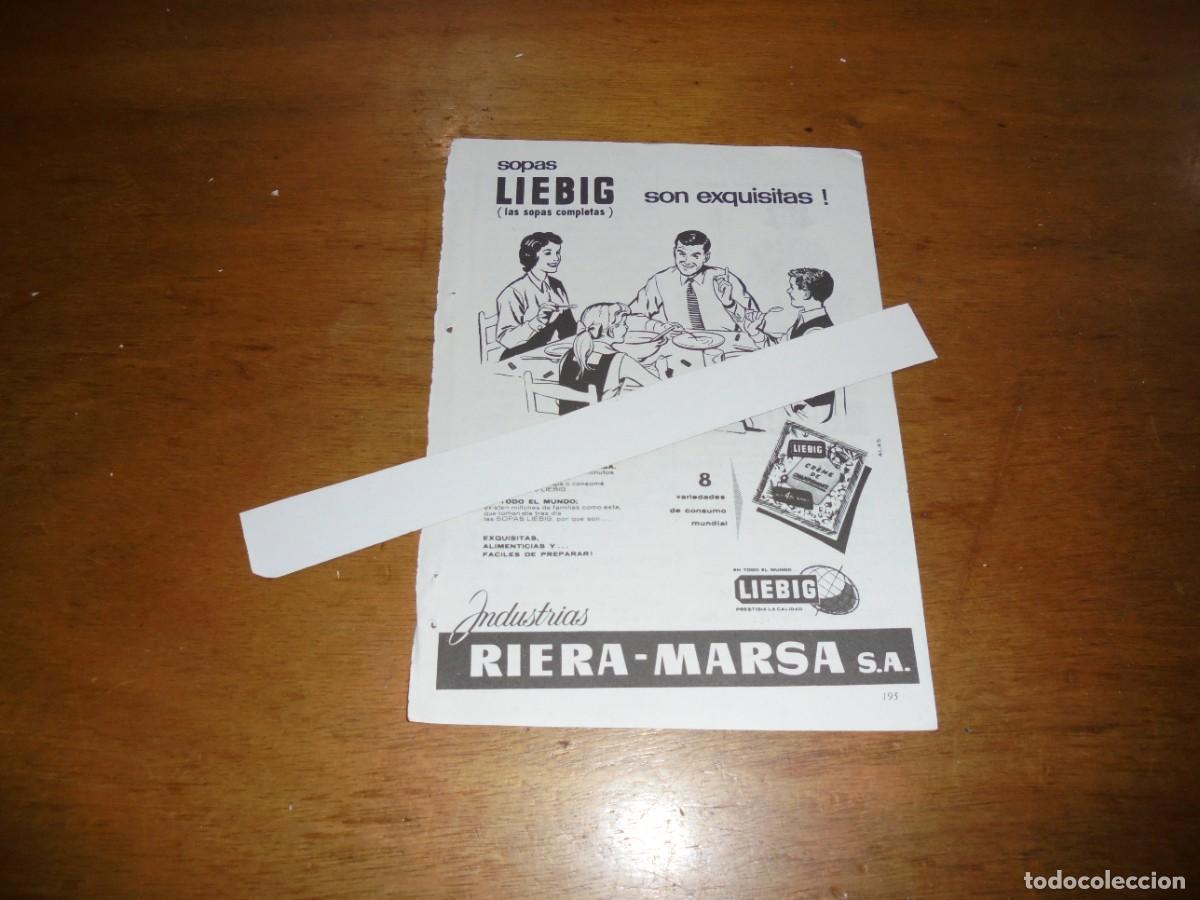 Cat&aacute;logos publicitarios: PUBLICIDAD 1963: SOPAS LIEBIG RIERA MARS&Aacute;