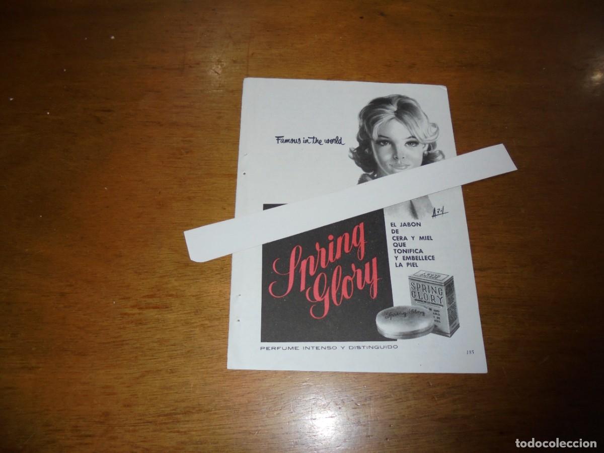 Cat&aacute;logos publicitarios: PUBLICIDAD 1963: CJAB&Oacute;N SPRING GLORY. PERFUME INTENSO Y DISTINGUIDO.