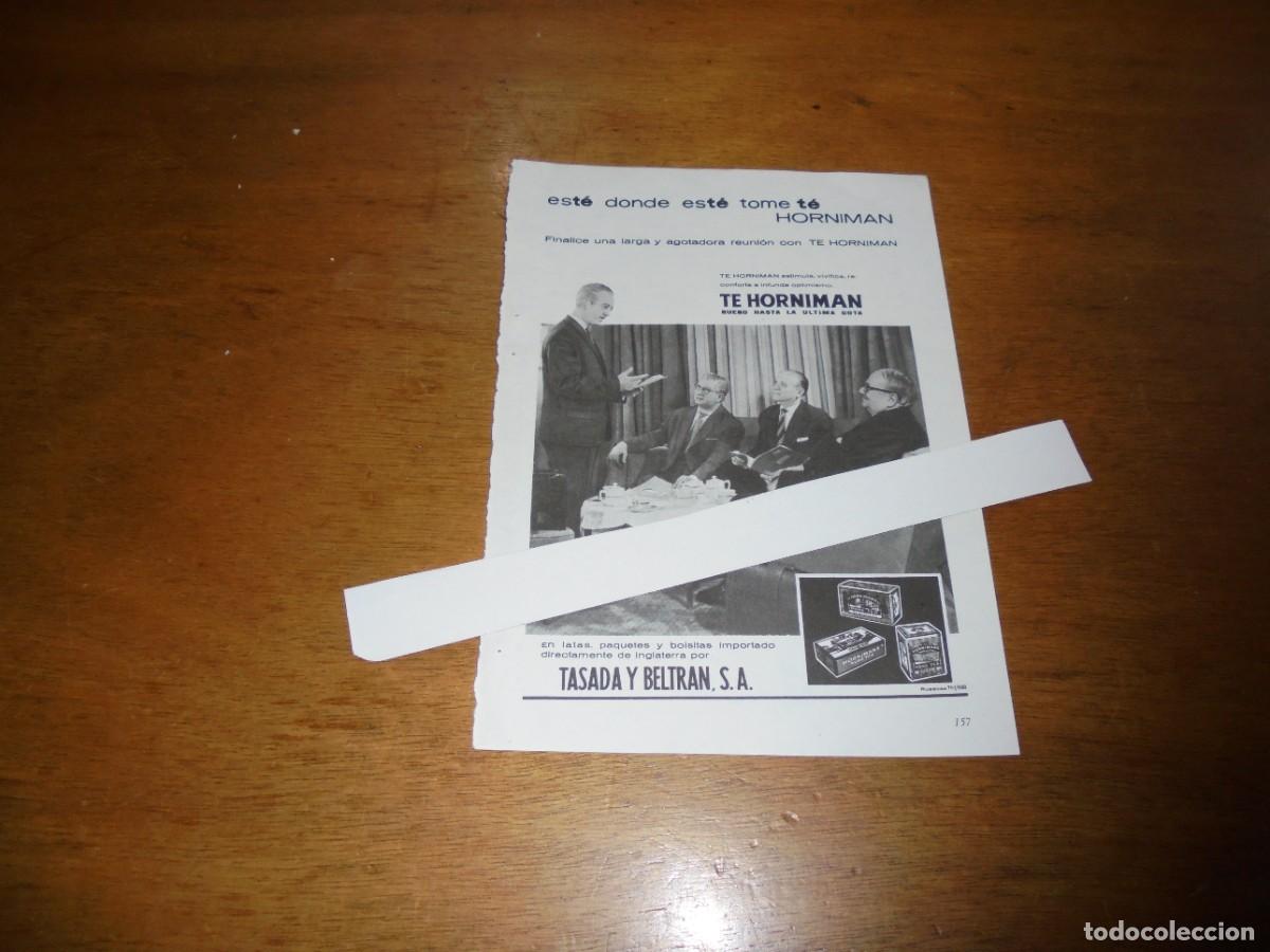 Cat&aacute;logos publicitarios: PUBLICIDAD 1963: T&Eacute; HORNIMAN IMPORTADO DE INGLATERRA POR TASADA Y BELTR&Aacute;N S.A.
