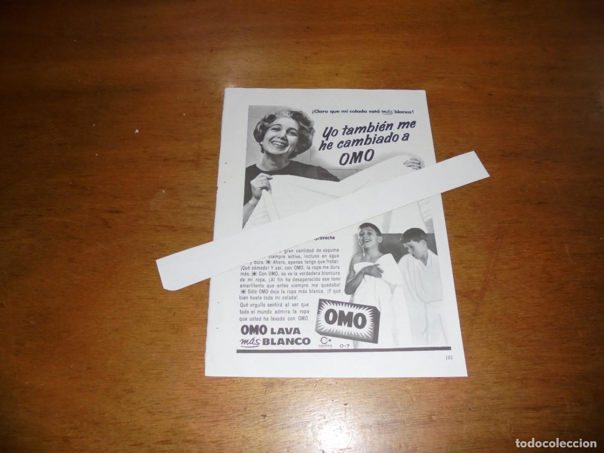 Cat&aacute;logos publicitarios: PUBLICIDAD 1963: DETERGENTE OMO - Foto 1
